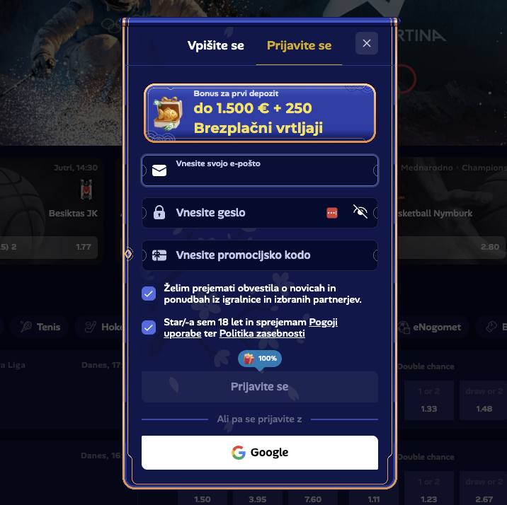 Kako se registrirati v Manekispin